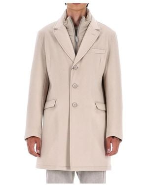 Herno Single-Breasted Coats - Neutro