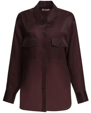 KHAITE Zijden Organza Bordeaux Shirt Aw25 - Paars