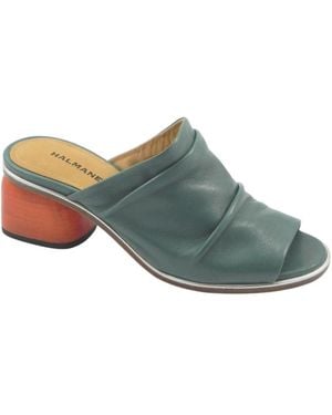 Halmanera Heeled Mules - Azul