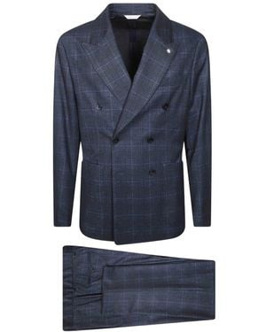 Manuel Ritz Double Breasted Suits - Azul