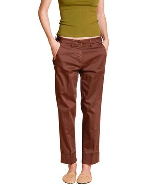Mason's Broeken ,Bruin ,Katoen New York Carrot Chino - Rood