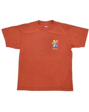 Obey Tops ,Rood ,Shirts - Oranje