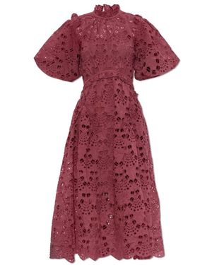 AllSaints Odette Broderie Anglais Maxi Jurk - Rood