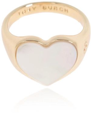 Tory Burch Hart Signet Ring - Wit