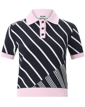 MSGM Polo Shirts - Blu