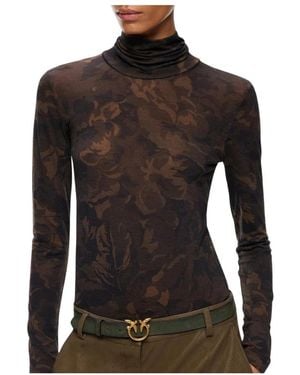 Pinko Truien & Vesten ,Veelkleurig ,Wol Brendola Dolcevita Jersey - Zwart