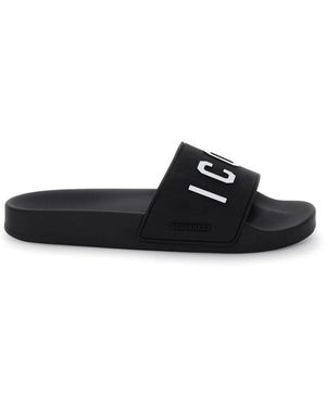 DSquared² Stijlvolle Slippers - Zwart