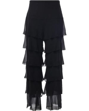 Valentino Garavani Wide Trousers - Black