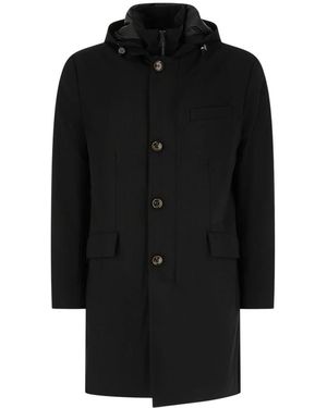 Montecore Single-Breasted Coats - Nero