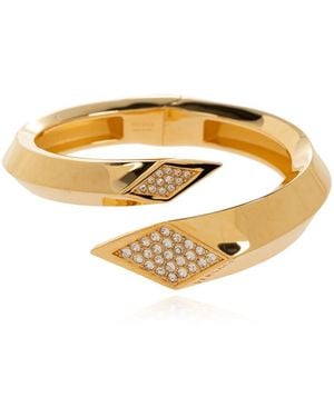 Versace Accessoires ,Geel ,Armband Met Glinsterende Kristallen - Metallic