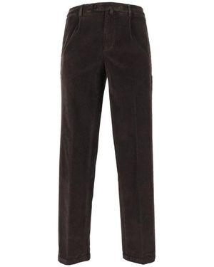 BRIGLIA Straight Trousers - Black