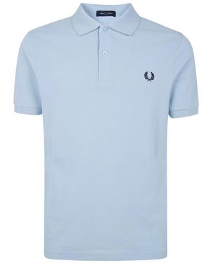 Fred Perry Polo Shirt Met Dubbele Tipping - Blauw