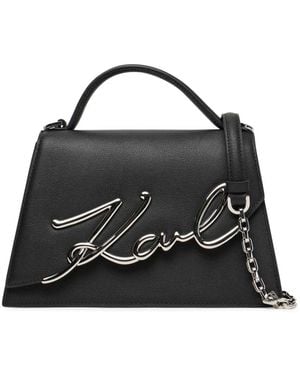 KARL LAGERFELD Tassen ,Zwart ,Leer K/Signature 2.0 Medium Crossbody