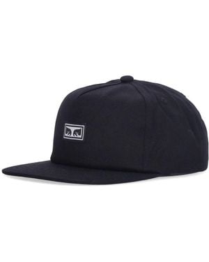Obey Icon Eyes Snapback Kappe Schwarz - Blau