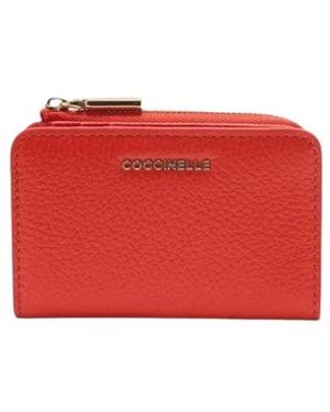Coccinelle Metallic Soft Kartenetui - Rot