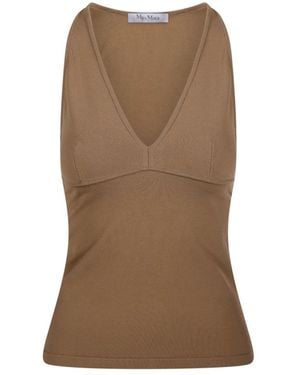 Max Mara Sleeveless Tops - Brown