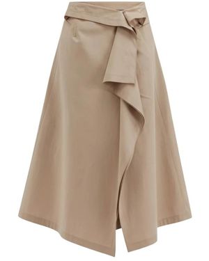 Carven Rokken ,Sk 412 Waterfall Skirt - Naturel