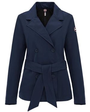 Colmar Jassen ,Blauw ,Polyester Korte Waterdichte Trenchcoat