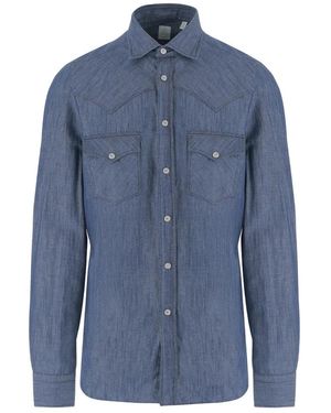Finamore 1925 Denim Shirts - Azul