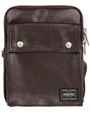 Porter-Yoshida and Co Free Style Vertikale Schultertasche - Braun