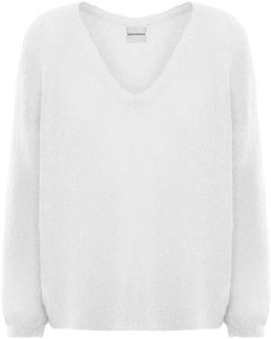 American Dreams V-Neck Knitwear - Bianco