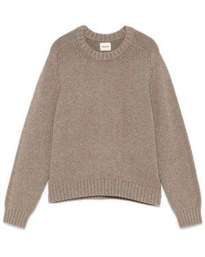 KHAITE Round-Neck Knitwear - Grey