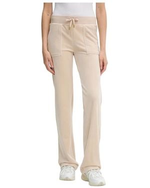 Juicy Couture Del Ray Classic Velour Pant - Natur