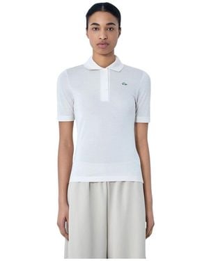 Lacoste Tops ,Wit ,Piqué Polo Shirt