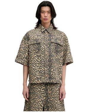 Rhude Leopard Boxy Werkshirt - Bruin