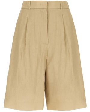 Max Mara Korte Broeken ,Linnen Linnen Bermuda - Naturel