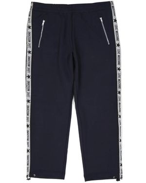 Love Moschino Pantaloni della tuta con logo laterale - Blu
