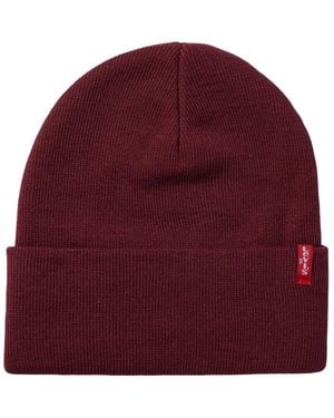 Levi's Slouchy Tab Beanie - Rood