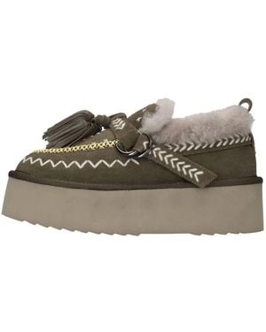Elena Iachi Loafers - Green