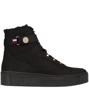 Tommy Hilfiger Lace-Up Boots - Black