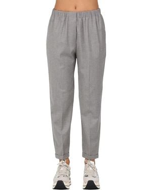 ROSSO35 Cropped Trousers - Grijs