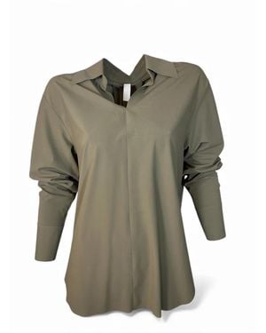 JAPANTKY Overhemden ,Groen ,Usumi Kreukvrije Stretch Blouse