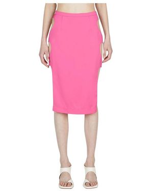 Marco Rambaldi Rokken ,Roze ,Satijn Cut Out Rok