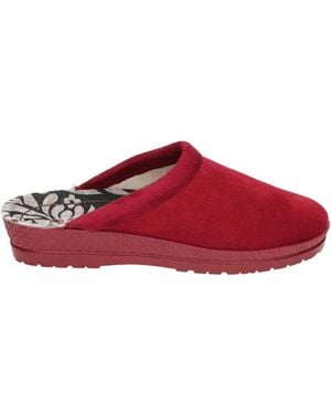 Rohde Rode Pantoffel Met Bontvoering - Rood