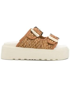 Casadei Schoenen ,Bruin ,2 Fasce - Naturel