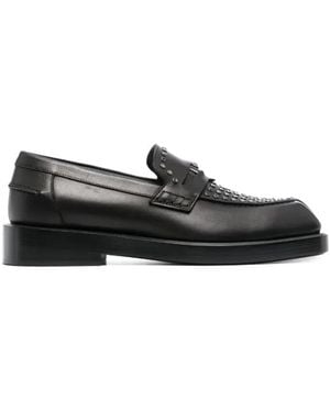Versace Schoenen ,Zwart ,Leer Medusa Studded Loafers
