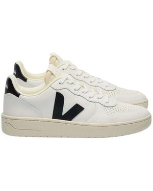 Veja V-10 Leather Sneaker - Weiß