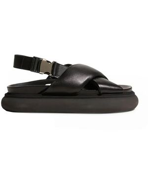 Moncler Flat Sandals - Black