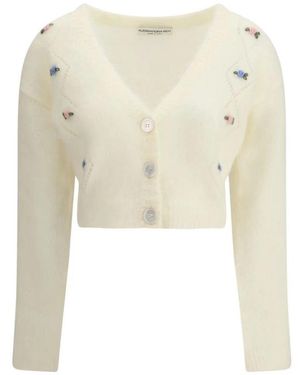 Alessandra Rich Cardigans - Blanco