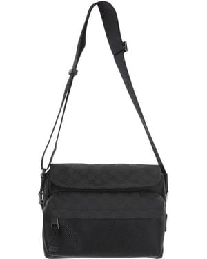 Gucci Tassen ,Zwart ,Polyester Gg Schoudertas Medium