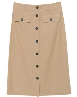 Liu Jo Midi Skirts - Natural