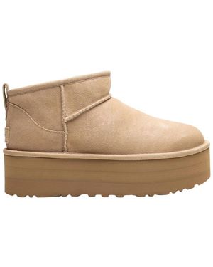 UGG Schoenen ,Wol Classic Ultra Mini Platform - Naturel
