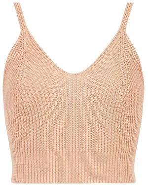 ARMANI EXCHANGE Sleeveless Tops - Natural