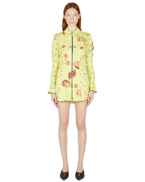 Rave Review Embla Flower Mini Jurk - Geel