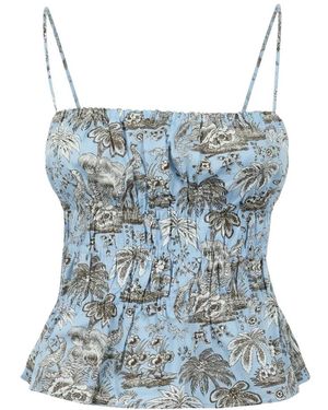 STAUD Sleeveless Tops - Bleu