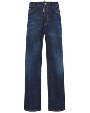 DSquared² Jeans ,Blauw ,Denim Wide Leg Denim Jeans